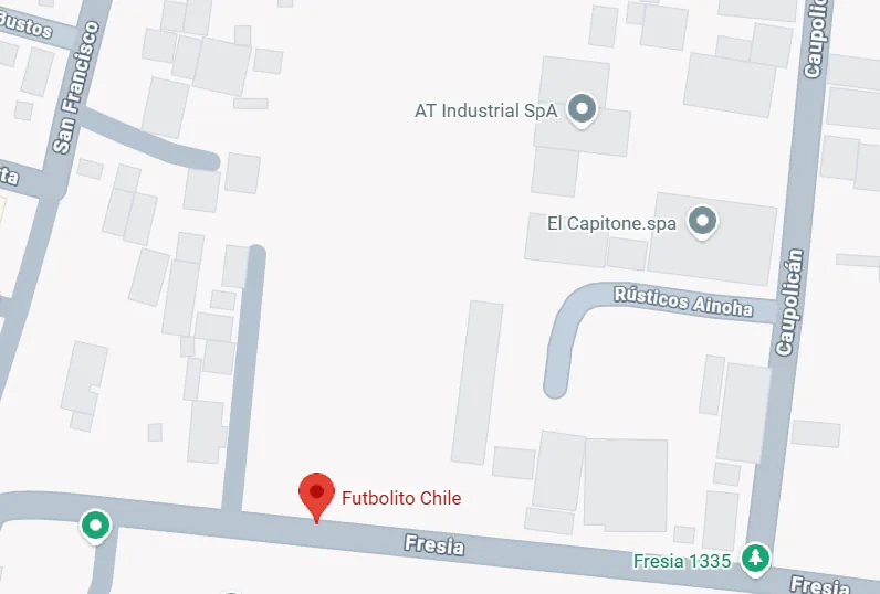 Mapa de ubicación de Futbolito Chile